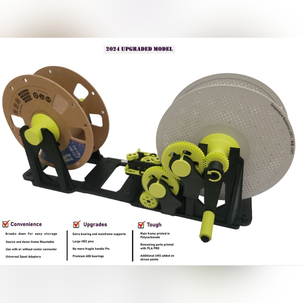 Professional 3D Printer Filament ReSpooler | Pre- Assembled